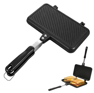 Sandwichmaker, doppelseitig, antihaftbeschichtet, quadratisch, 1 Stück