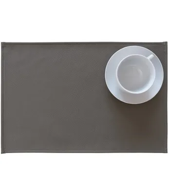 Produktbild von Monaco Fungi 2er Set Tischsets in Lederoptik | Platzsets Taupe 45x30cm