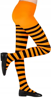Produktbild von Kinder Strumpfhose orange schwarz 11-14 Jahre