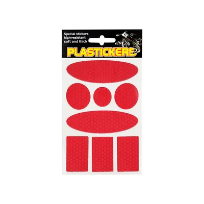 Produktbild von Aufkleber-Set für Kunststoff Rot 13 x 9,5 cm