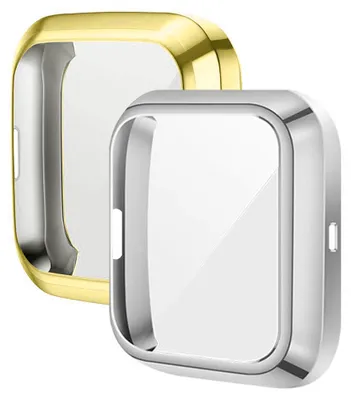 Produktbild von 2-teilige Schutzhülle für Fitbit Versa 2, flexible TPU-Schutzhülle mit Rundumschutz für das Display, stoßfest und vollständiger Schutz vor Stößen