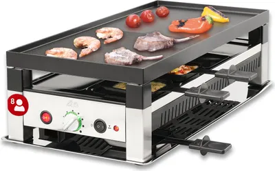 Produktbild von Solis Solis 5 w 1 grill stołowy 791 Gourmet Set 8 osób - Raclette - Srebrny/czarny