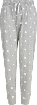 Produktbild von SF Men SF086 | Uni Cuffed Lounge Pants XS bis 3XL - Farbe: Heather Grey/White Stars - Größe: 3XL