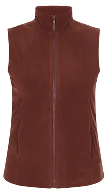 Produktbild von Damen Fleece Weste mit Stehkragen Braun Größe M