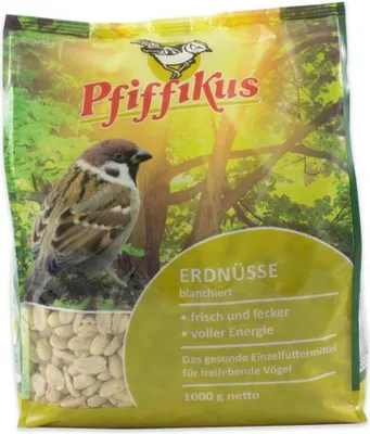 Produktbild von Pfiffikus Vogelfutter Erdnüsse blanchiert, Inhalt:1kg
