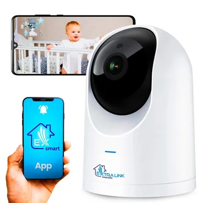 Zdjęcie produktu dla Extralink Kamera IP Smart Life HomeEye PTZ, Wi-Fi, 2.5K, 4MP, Niania, Kamera bezpieczeństwa IP, Wewnętrzna, Przewodowy i Bezprzewodowy, Wewnętrzny, Biurko, Czarny, Biały