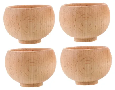 Produktbild von 4 Stück Nadelkissenschalen aus Naturholz