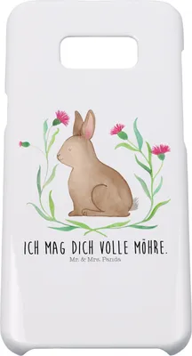 Produktbild von Mr. & Mrs. Panda Samsung Galaxy S8 plus Handyhülle  Hase Sitzen - Weiß - Geschenk, Cover, Frohe Ostern, Hülle, Liebe, Handy Case, Kaninchen, Ostergrüße, Osterhase