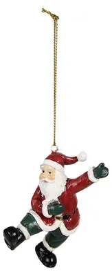 Obrázek produktu pro Clayre & Eef Vánoční visačka Father Christmas 8 cm červená polyresinová