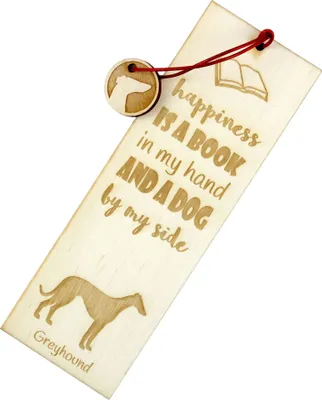 Obrázek produktu pro Chrt - Záložka do knihy se psem, personalizovaná záložka, psí doplněk pro čtenáře značky Art-Dog