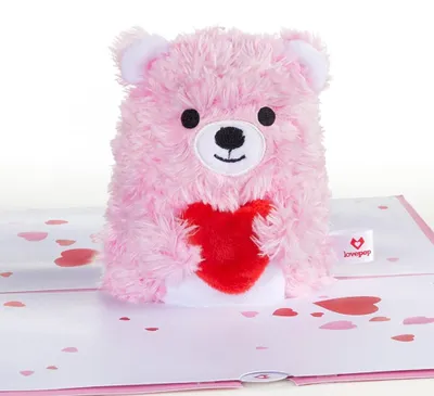 Plüsch-Pop-up-Karte mit Bär – 3D-Grußkarte für alle Anlässe