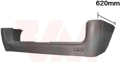 Produktbild von VAN WEZEL Heckstoßstange Stoßfänger Hinten für CITROËN JUMPY Kasten für FIAT Scudo (270, 272) Scudo Kastenwagen (270, 272) passend für PEUGEOT