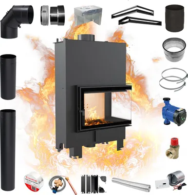 Produktbild von Kamin Wasserheizung KRATKI MBM Rechts 12kW Ø180 Ecke Rekuperation ECO SET