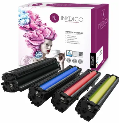 Produktbild von Inkdigo Tonerset CLT-504S für Samsung CLP-415N, CLP-415N Premium Line, CLP-415NW, CLX-4195FN – CMYK,, KI-generiertes Bild