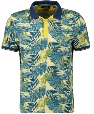 Ragman Piqué-Polo Dschungelprint viva la vida in braun