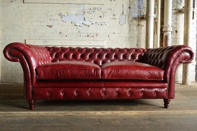 Obrázok produktu pre Bordaux, trojsedaciačková pohovka Chesterfield, kožená, čalúnená, sedacia súprava, pohovky