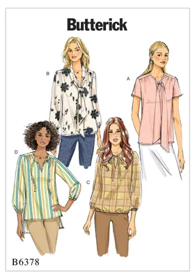 Productafbeelding van Patroon voor een damesblouse, merk Butterick, model B6378E5, maten 42-50
