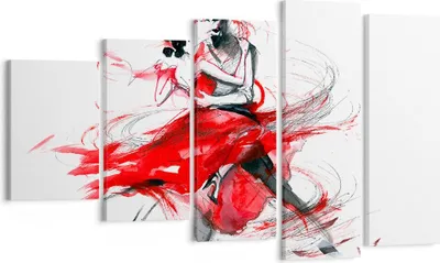 Produktbild von Bild auf Leinwand - Leinwandbild - Tanz Aktion Aktivität - 100x60cm - Wand Bild - Wanddeko - Leinwanddruck - Bilder - Kunstdruck - Wanddekoration - Leinwand bilder - Wandkunst - EG100x60-3052