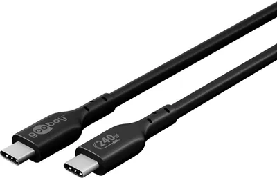 Immagine prodotto di Goobay 61717 Cavo di sincronizzazione e ricarica USB-C™, USB 2.0, 240 W, 1 m, nero - Connettore USB-C™ > Connettore USB-C