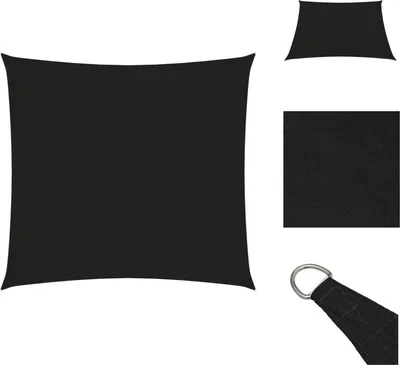 Produktbild von vidaXL Sonnensegel Oxford-Gewebe Quadratisch 5x5 m Schwarz -  Sonnenschirme & Sonnenschutze