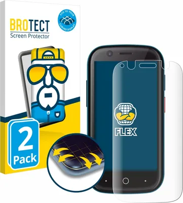 Produktbild von 2x BROTECT Fullscreen Schutzfolie für Unihertz Jelly 2 Displayschutz Folie Fullcover Klar Transparent