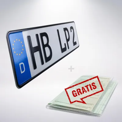 Produktbild von 1 Stück 42x11cm Kennzeichen Wunkschkennzeichen DIN- PKW LKW Autokennzeichen Nummernschild 420 x 110mm auch für Fahrradträger,Anhänger und LKW