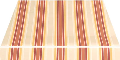 Produktbild von Gelenkarmmarkise 4x2,5 Stoffdessin 5996 (Sunset Stripes) Gestell RAL 9006 weißaluminium Handkurbel Rechts inkl. Handlurb
