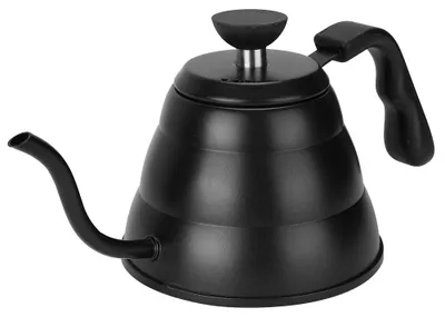 Imagen del producto de Olla de café de acero inoxidable 304, capacidad de 1 litro, para uso doméstico, con asa, para calentar agua o preparar café, color