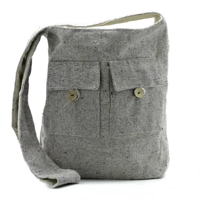 Imagen del producto de Bolso Dos Bolsillos Tonos Naturales - Lavanda Suave - Grande