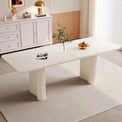 Immagine prodotto di Tavolo da pranzo, colore crema, 200 cm, finitura opaca