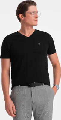 Produktbild von Ombre Clothing Kurzarmhemd für Männer Tabbris schwarz XL