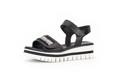 Obrázok produktu pre Gabor Nappa Metallic black dámske sandále v čiernej farbe, veľkosť 7
