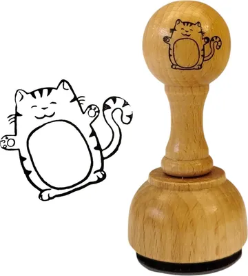 Produktbild von Katze Holzstempel