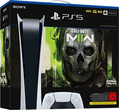 Produktbild von Sony PlayStation 5 PS5 Digital Edition Konsole inkl. Call of Duty: Modern Warfare II