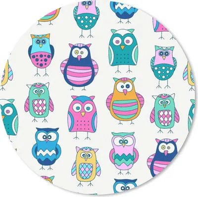 Produktbild von MuchoWow® Mauspad Mousepad Regenbogen - Eule - Cartoon 20x20 cm - Mousepads - Maus Mat - Pad - Mausunterlage - Schreibtischmatte