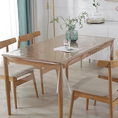 Produktbild von Tischdecke Transparent 100x180 cm PVC Abwaschbar Rechteckig