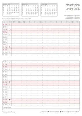 Immagine prodotto di Monatsplan 148x21mm 1M/1S