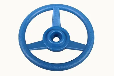 Produktbild von Lenkrad für Kinder Ø 33 cm aus Kunststoff Zubehör für Spielturm Spielhaus Steuerrad : Blau Farbe: Blau