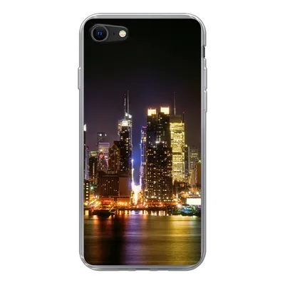 Produktbild von MuchoWow® Handyhülle Schutzhülle Hülle für iPhone SE 2022 New York - Skyline - Farben Silikon Softcase Handy Hülle - Schutzhülle