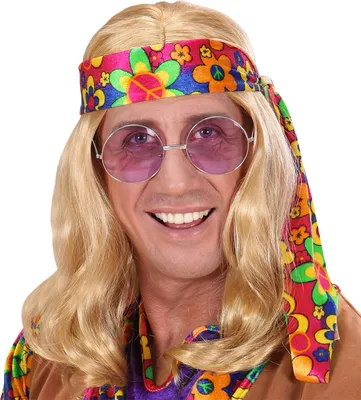 Image de perruque pour hommes des années 70 "Hippie Dude" (blonde)