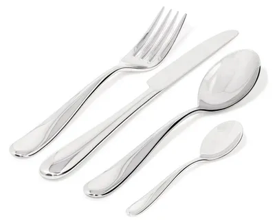 Produktbild von Alessi Nuovo Milano - Besteckgarnitur 4 tlg. (Monoblock-Messer), Edelstahl