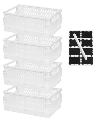 4er-Set faltbare Aufbewahrungsboxen, 25×15×10 cm, weiß
