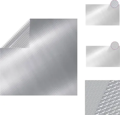 Produktbild von vidaXL Rechteckige Poolabdeckung 800x500 cm PE Silbern -  Poolabdeckungen & -unterlagen