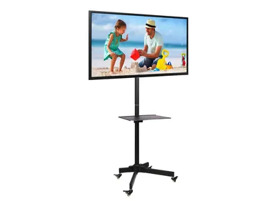 Obrázek produktu pro Techly vozík - pro ploché obrazovky / AV zařízení - černý - Velikost obrazovky: 58,4-139,7 cm (23"-55")
