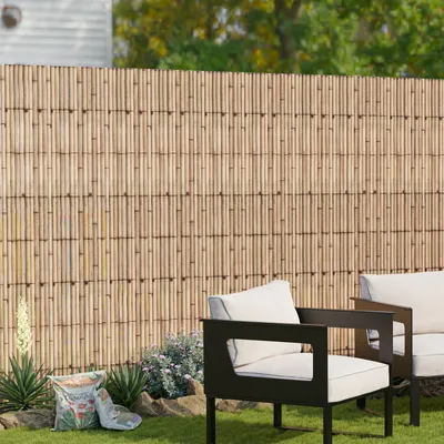 MyMaxxi Infinity Zaunsichtschutz Strand 03 - Sichtschutzstreifen Für Doppelstabmattenzaun 2,5x1,8m