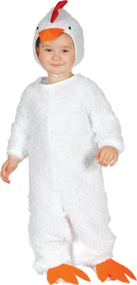 Produktbild von Hühner Kostüm weiß Küken Kostüm für Kinder Babykostüm Tierkostüm, Größe:74/80