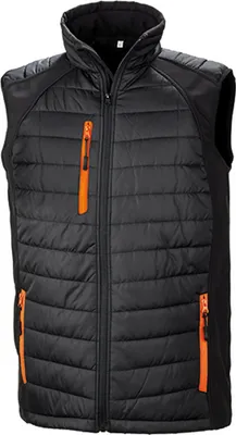 Immagine prodotto di Result R238X | Gilet Softshell Compass nero da uomo - Colore: Nero/Arancione - Taglia: L