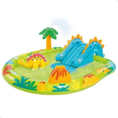 Zdjęcie produktu dla Basenik dla dzieci Little Dino 191 x 152 x 58 cm ze zjeżdżalnią – basenik dla dzieci