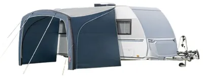 Produktbild von Campout Aufblasbares Vorzelt für Wohnwagen & Wohnmobil – 300 x 250 cm – 3000 mm Wassersäule – Anbauhöhe 235-250 cm – Aufbau in 15 Min – Inkl. Pumpe & Sturmabspannleinen