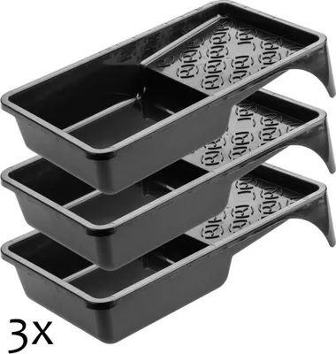 Obrázok produktu pre KADAX "Adal" zásobník na farby, plastový zásobník na farby, maliarske potreby, čierny, 16 cm, 3 kusy